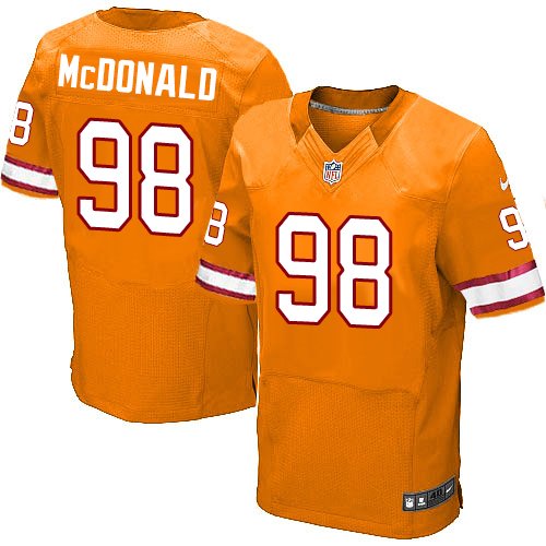 Men's Elite Clinton McDonald Nike Jersey Orange Alternate - #98 NFL Tampa Bay Buccaneers